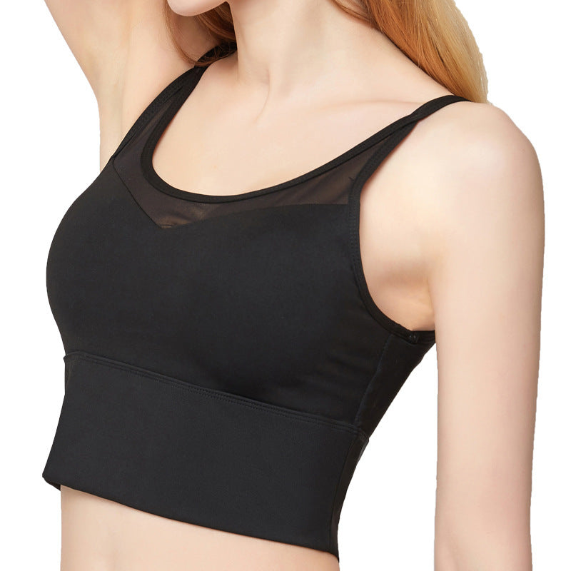Mesh stitching yoga clothing