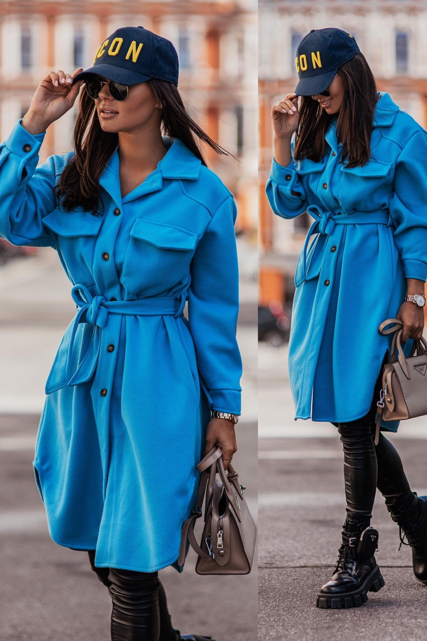 Women Long Sleeved Waist Shirt Jacket