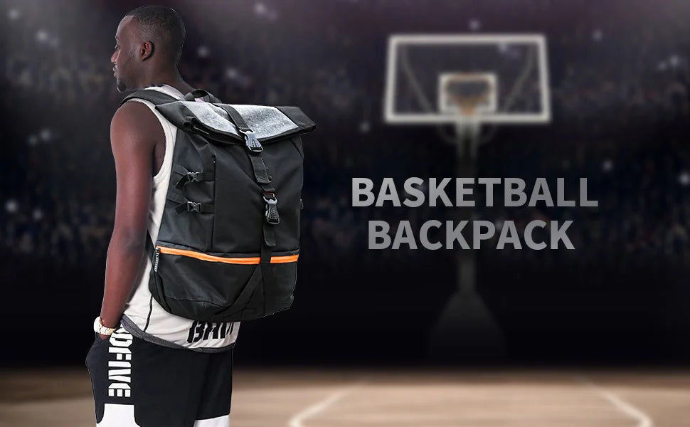 Basketball Backpack Large Sports Bag for Men with Separate Ball compartment, Sports Equipment Bag for Soccer, Volleyball, Travel