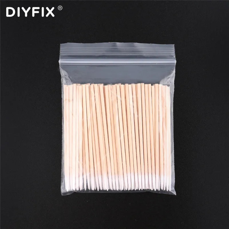 DIYFIX Ultra-thin Cotton Swab Small Tip Pointed For Apple Huawei Samsung Mobile Phone Charging Port Headphone Hole Cleaning Tool