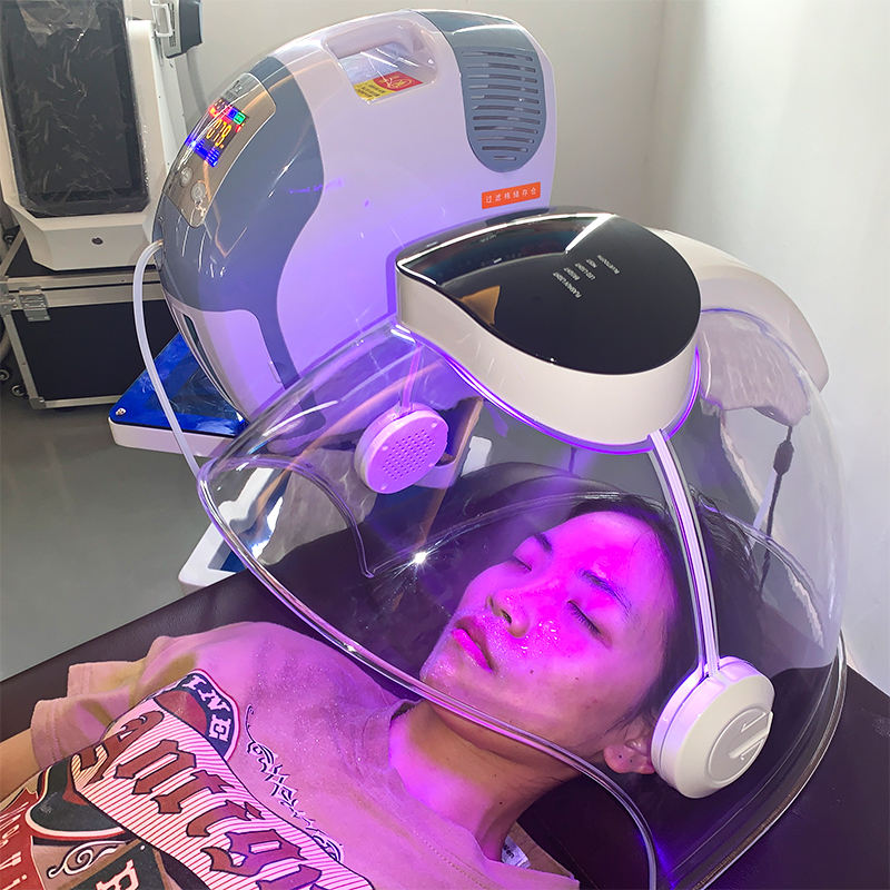 High quality Oxgen Facial Machine Hyperbaric Spray beaut O2derm oxyge Facial Mask Dome Therapy oxyge infusio Facial Machine