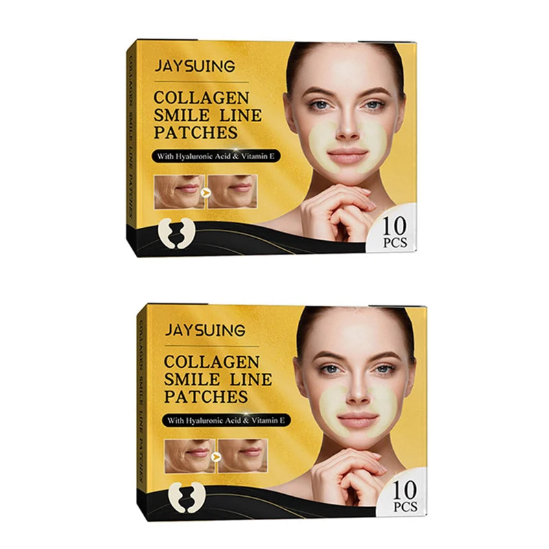10pcs/Box Forehead Line Removal Patch Nasolabial Folds Collagen Wrinkle Face Patch Anti-Aging Face Lift Beauty Skin Care Pad