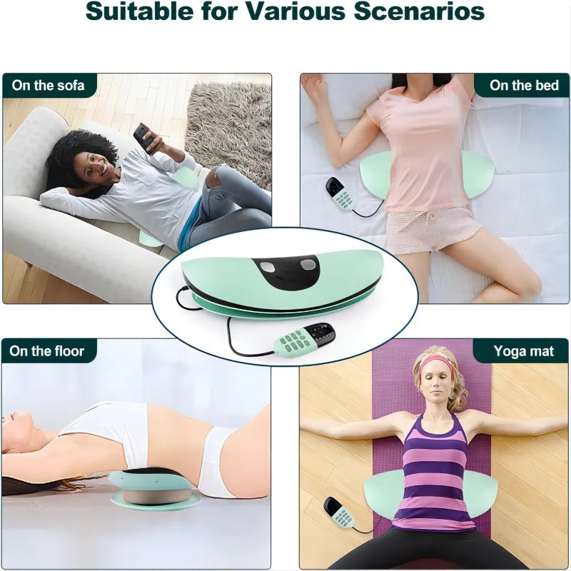 Electric Lumbar Traction Device with Vibration and Thermal Therapy Function Lower Back Massager for Deep Tissue Pain Relief