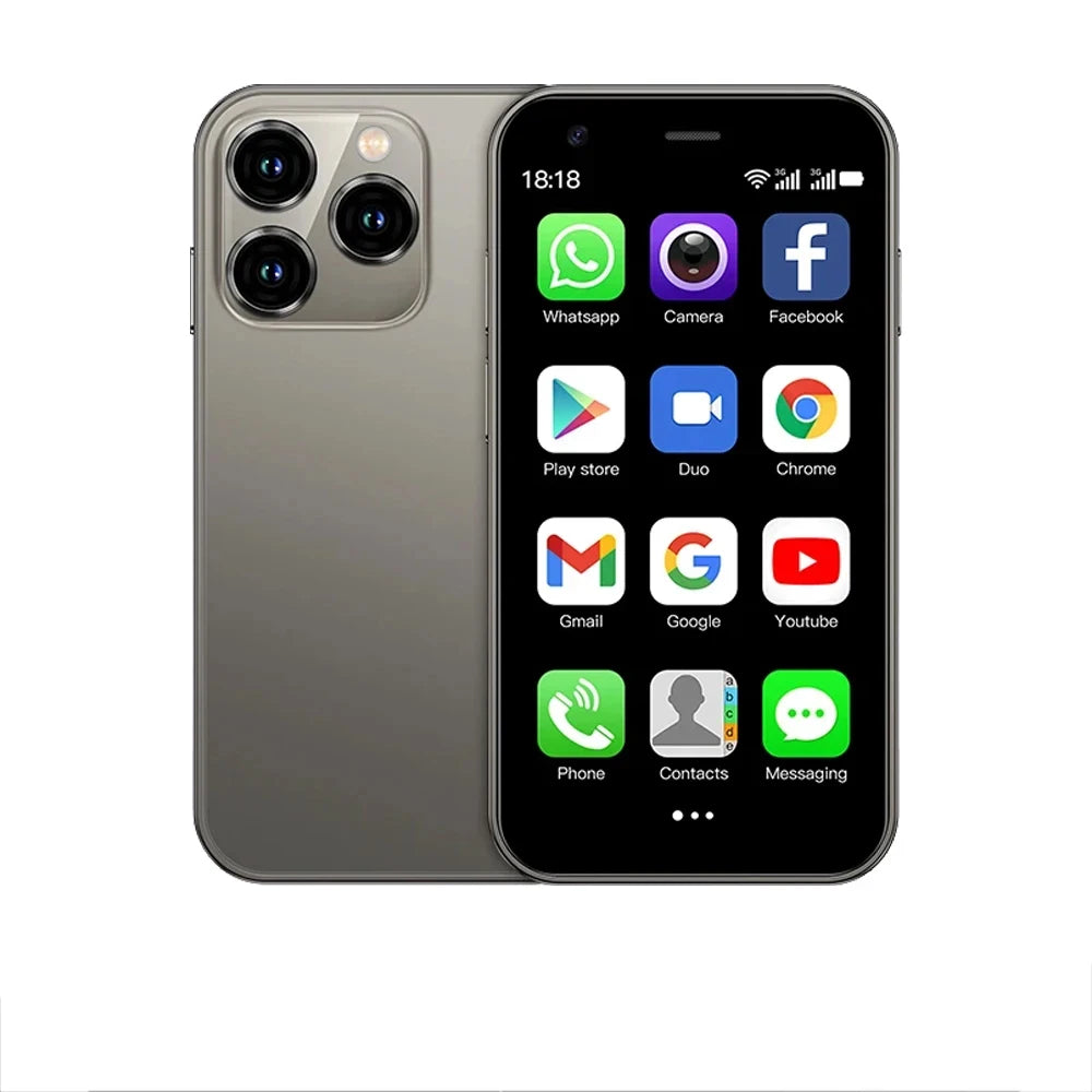 SOYES XS15 Ultra-thin 3.0Inch Small Phone 2GB+16GB Android 8.1 Dual SIM Standby 3G Mini Smartphone 1000mAh Wifi GPS Mobile Phone