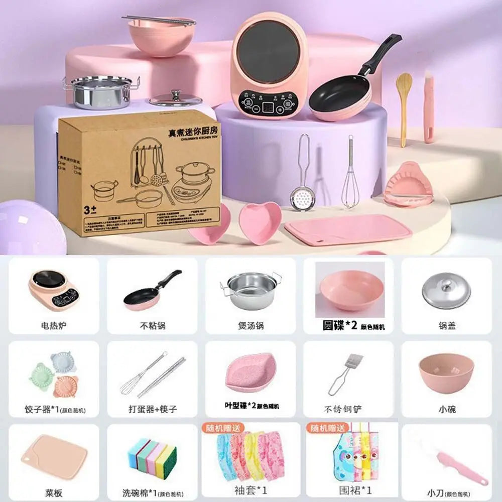 Toy Real Cooking Toy Mini Rice Cooker Pretend Play Toy Kitchen Kids Toys Simulation Cooking Toys Dollhouse Accessories
