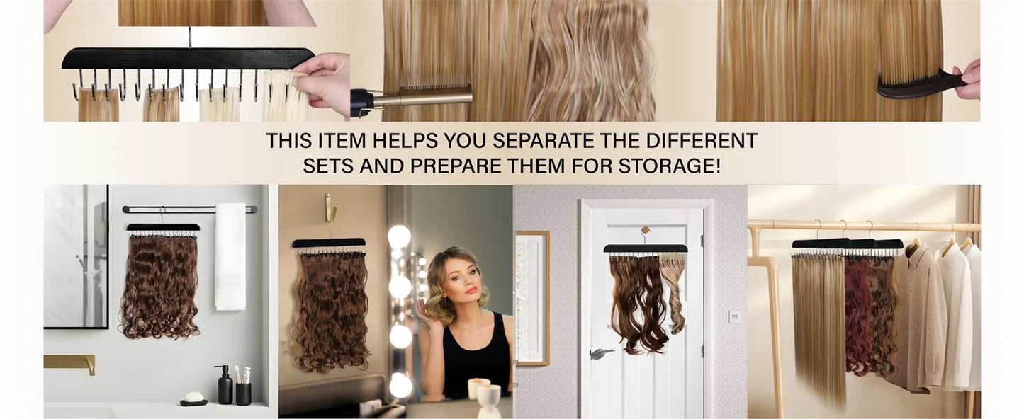 Leeons Hair Extension Holder For Hair Extensions Hanger Braid Rack Organizer Hair Extension Holder For Washing In Shower
