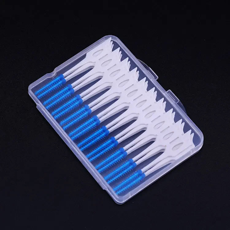 40pcs/box Interdental brush Orthodontic brush Cleaning Teeth Gaps Oral Care Soft silicone head Interdental brush Good for gums