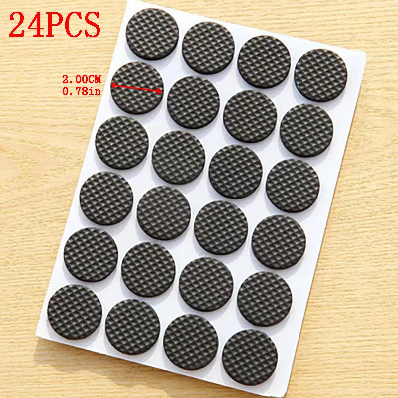 1/6/15/24pcs Furniture Pads, Adhesive Rubber DIY Furniture Feet Pad, Table Legs Stools, Chairs Mats, Table And Chair Foot Protec
