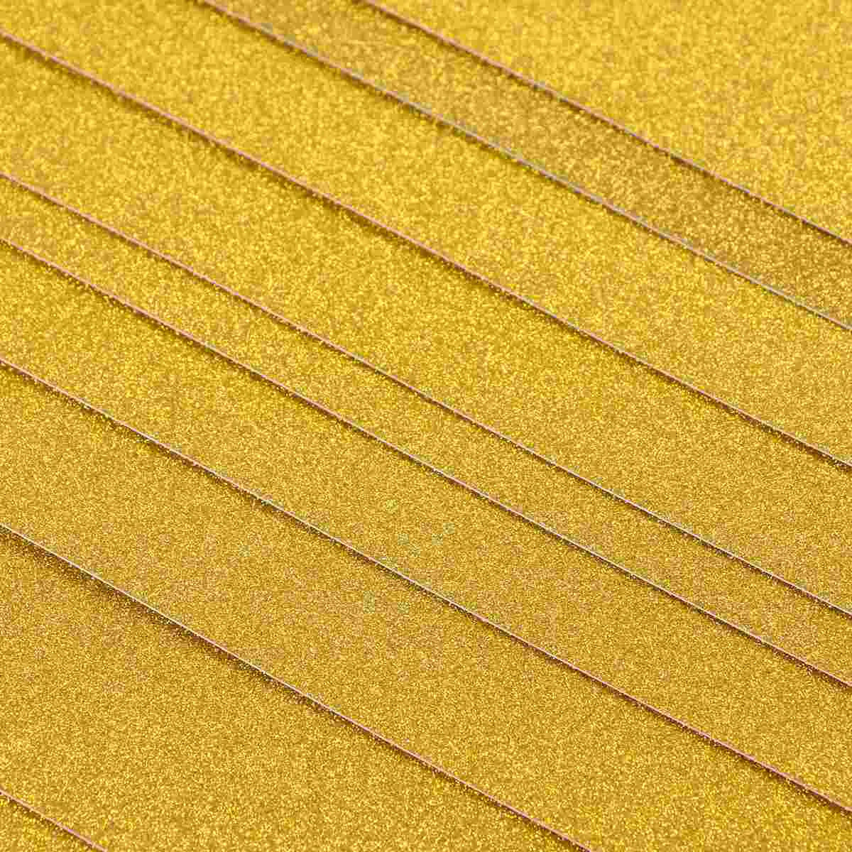 10pcs A4 Sheets Glitter Cardstock Making Diy Material Sparkling Craftwork Scrapbooking (Gold)
