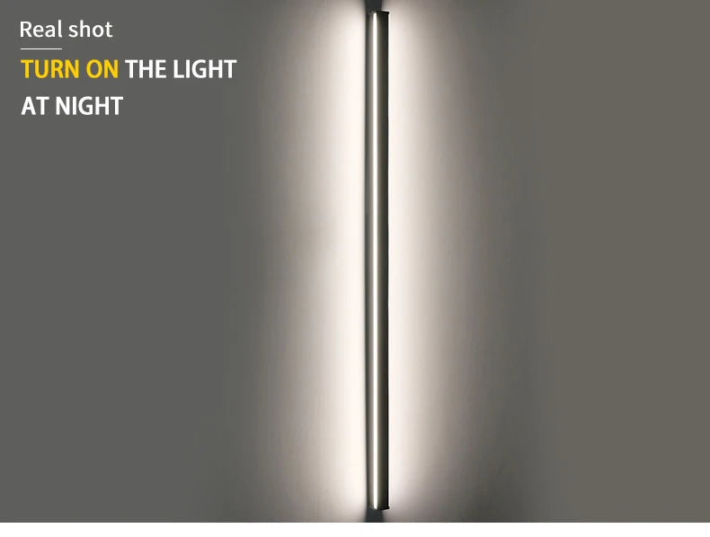 Modern Black LED Wall Lamp for Dining room Living Room Decoration LED Long Strip Wall Lights Staircase Corner Wall Lamp