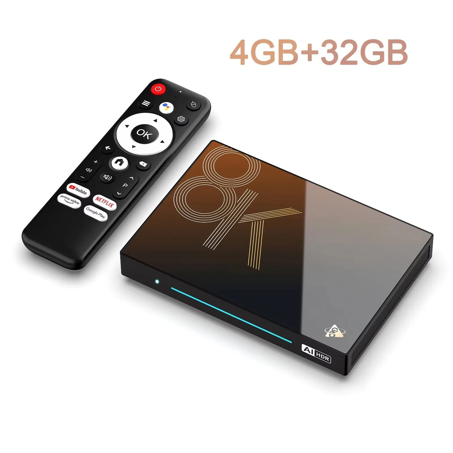 H96 MAX M9S Smart TV Box 4K&120fps ATV Androidtv 14,8-core CPU Wifi6 BT5.4 1000M LAN 8GB 128GB LPDDR4 Media Player AI VisionPQ