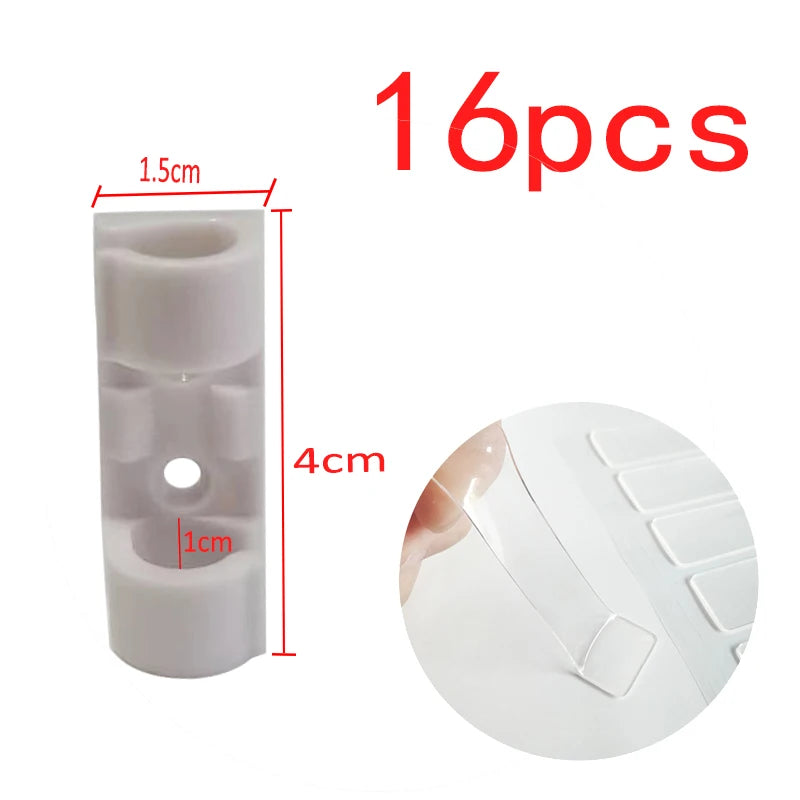 16/20pcs Cable Organizer Clips Cable Management Wire Manager Cord Holder USB Charging Data Line Bobbin Winder Wall Mounted Hook