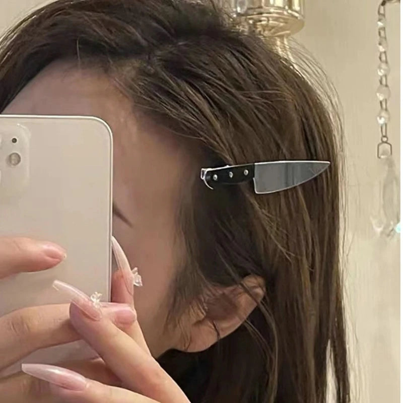 Creative Weird Knife Hair Clips For Women y2k Accessories Funny Hairpins Girls Hairclip Punk Barrette Hairpins Headwear Hair New
