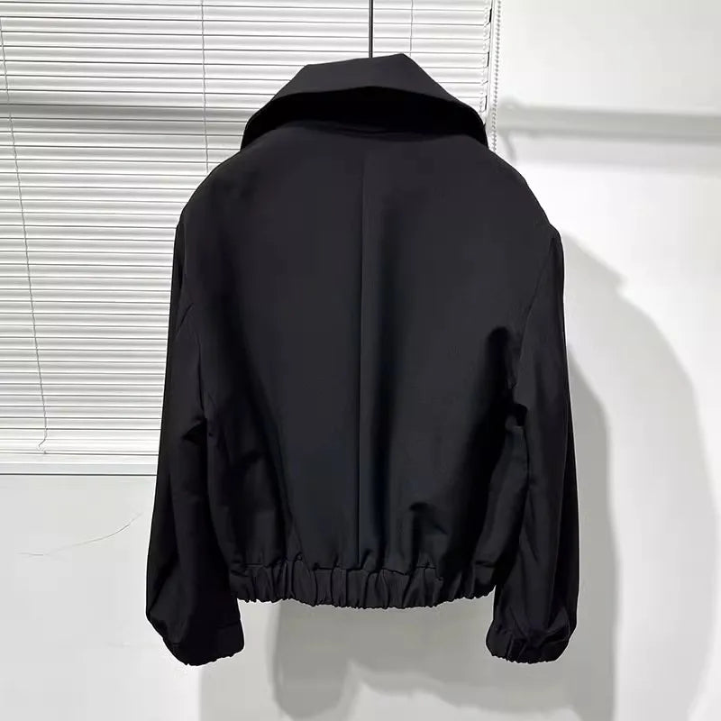 Owen seak Men Cotton Jacket Gothic Style Men's Clothing Autumn Zipper Flying Jacket Women High Street Hip Top Black Coat