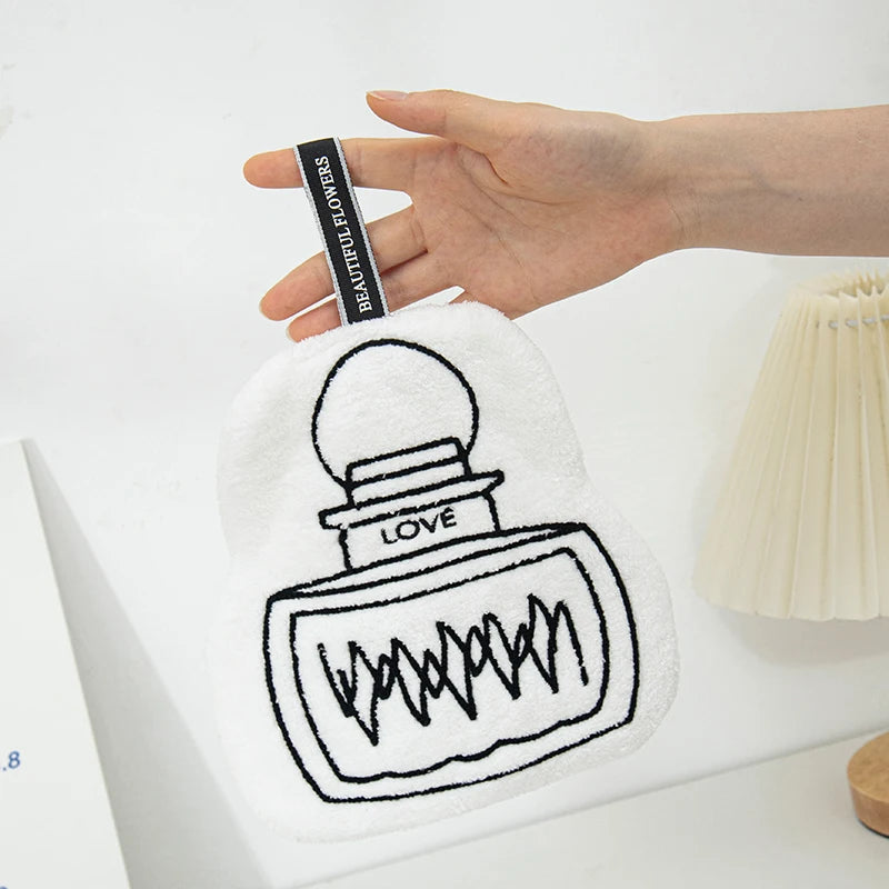 Thickened Flower Perfume Style Towel Bathroom Kitchen Quick-drying Creative Absorbent Towel Household Hotel Hanging Hand Towel