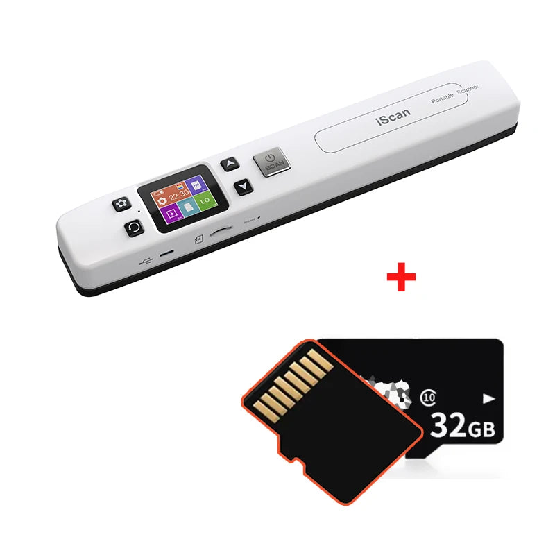 Portable iScan Wifi Scanner Handheld Zero Margin Scanner 1050DPI HD Scanner JPG/PDF for Business Reciepts Scan Document Images