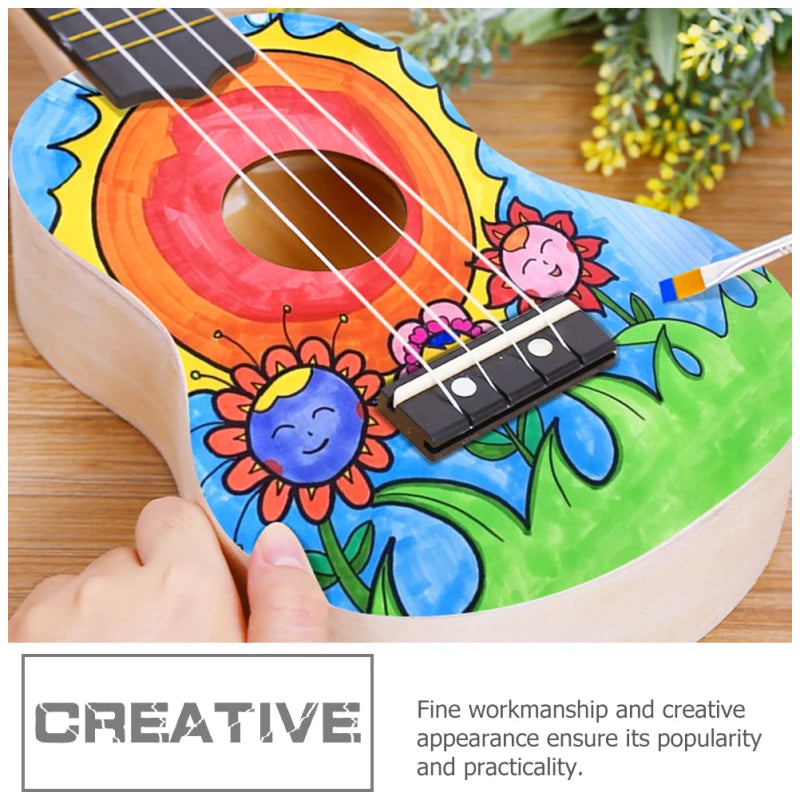 Wooden Ukulele Stringed Instrument for Beginner Musician Supplies 53.00X17.00X4.00cm Soprano Ukulele Beginner Kit Gig Bag