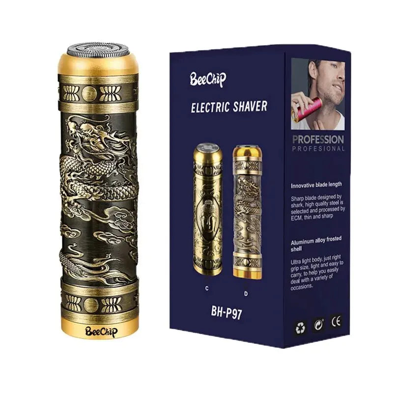 Dragon Head Shaver For Men Mini Razor Portable Shaver USB Charging Dragon Pattern Car Razor Easy to Carry Durable