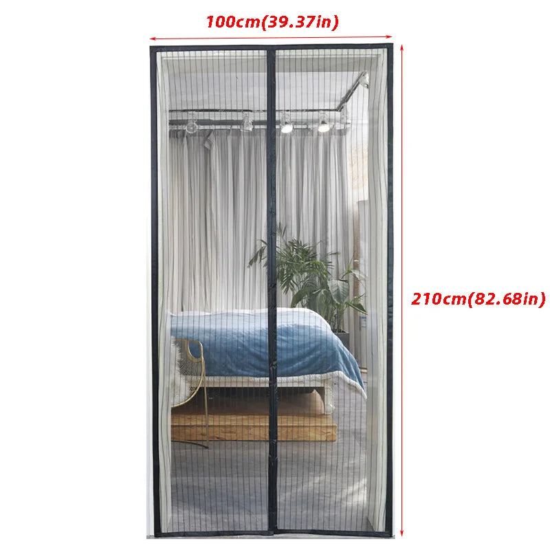 1PC New Magnetic Screen Door Curtain Anti-Mosquito Net Fly Insect Screen Mesh Automatic Closing 4 Size Easy Installation