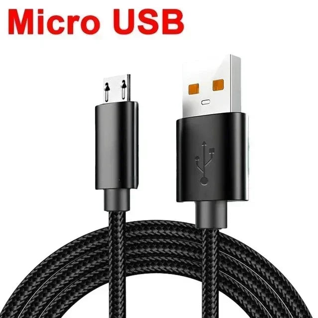 120W USB To Micro Type C Super Fast Charging Cable for Android Samsung Xiaomi Data Cable USB To TypeC Micro Charger 1M 1.5M 2M