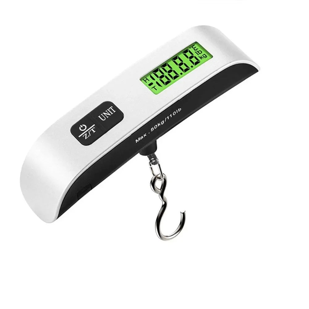 Portable High Precision Scale Digital LCD Display Suitcase Travel Bag Hanging Steelyard Hook Balance Scale Tools 110lb/50kg