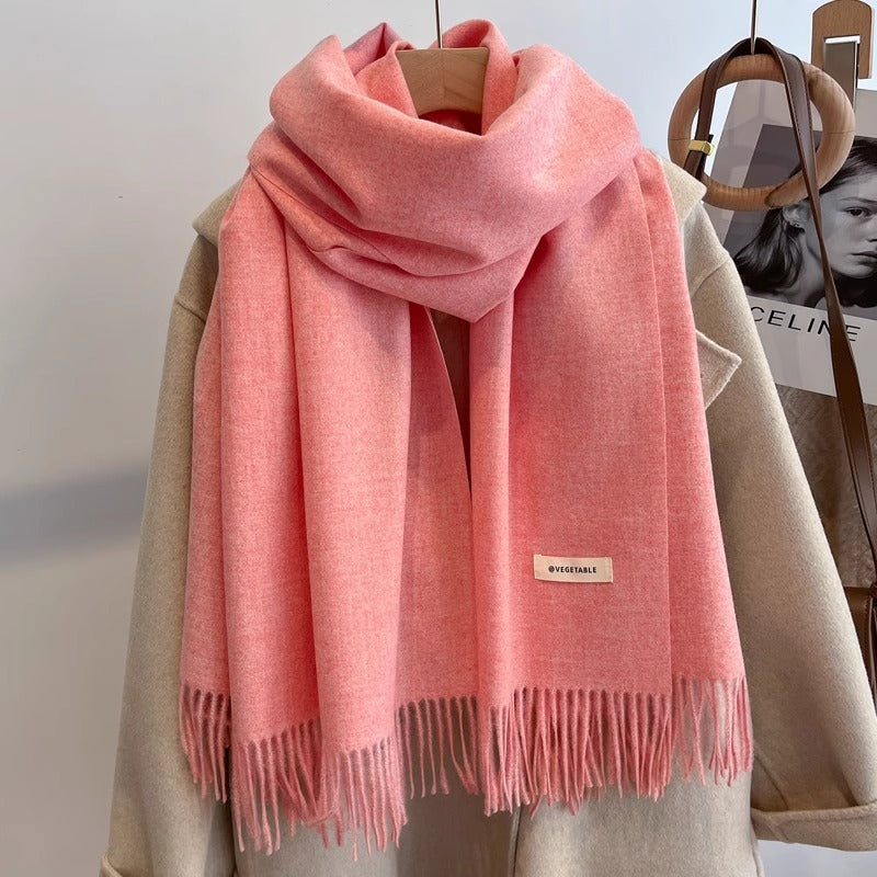 Women's Solid Color Scarf Winter All-matching High-grade Shawl
