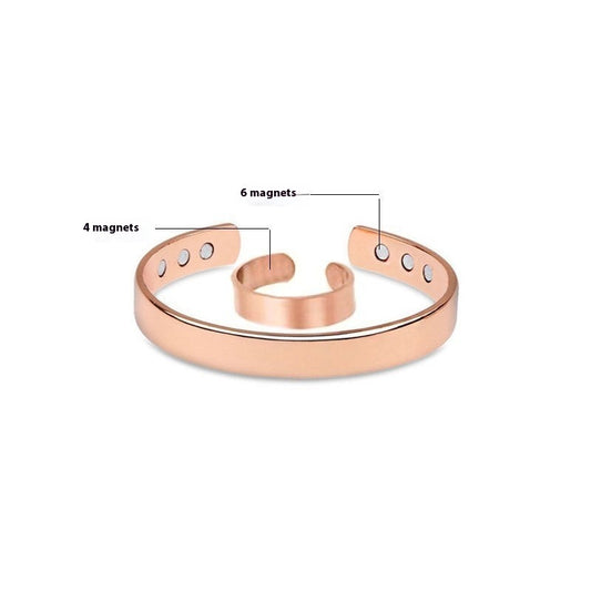 Fashion Storage Smooth Opening Adjustable Couple Ring Bracelet