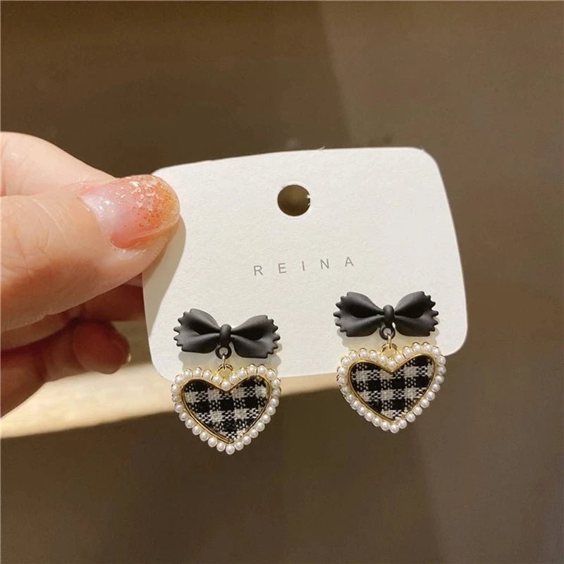 1 Pair Fashion Bowknot Imtation Pearl Cute Zinc Alloy Drop Earrings for Women Party Wedding Jewelry Accessories 2024 - VigDeals