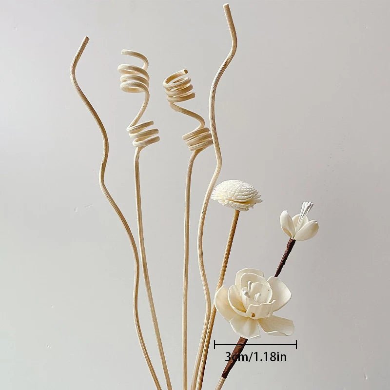 1 Set Diffuser Sticks Flower Aromatherapy Rattan No Fire Aroma Diffuser Sticks Home Living Room Aromatic Incense Supplies - VigDeals