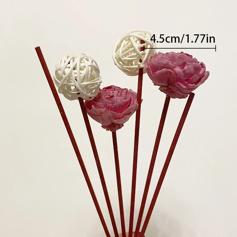 1 Set Diffuser Sticks Flower Aromatherapy Rattan No Fire Aroma Diffuser Sticks Home Living Room Aromatic Incense Supplies - VigDeals
