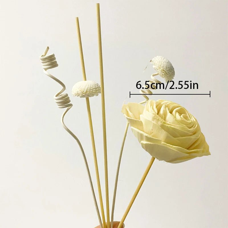 1 Set Diffuser Sticks Flower Aromatherapy Rattan No Fire Aroma Diffuser Sticks Home Living Room Aromatic Incense Supplies - VigDeals