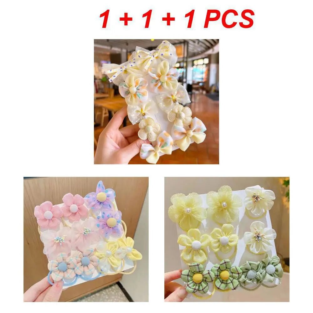 1 Set Hair Band Flower Colorful Cute Cartoon Hair Rope Party Children Hair Ties Headdress Headwear Hair Accessories - VigDeals