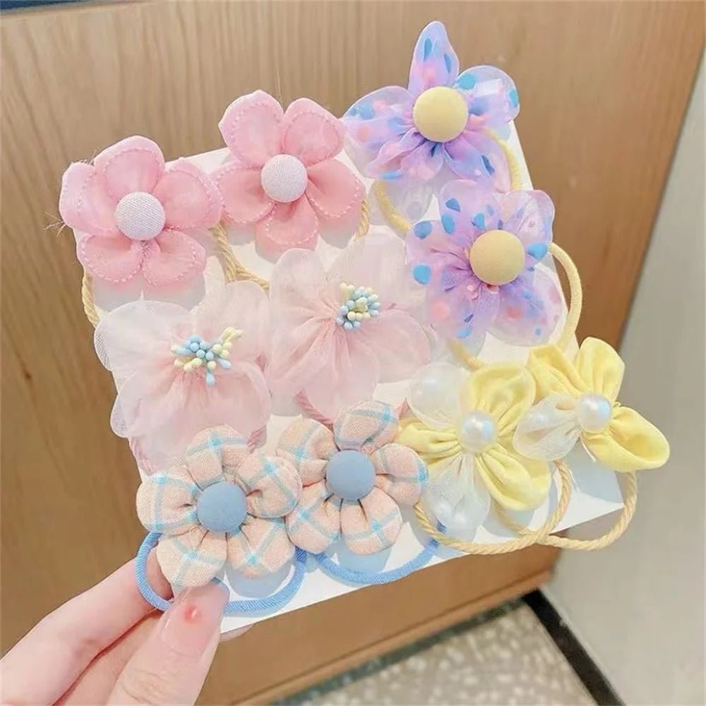 1 Set Hair Band Flower Colorful Cute Cartoon Hair Rope Party Children Hair Ties Headdress Headwear Hair Accessories - VigDeals