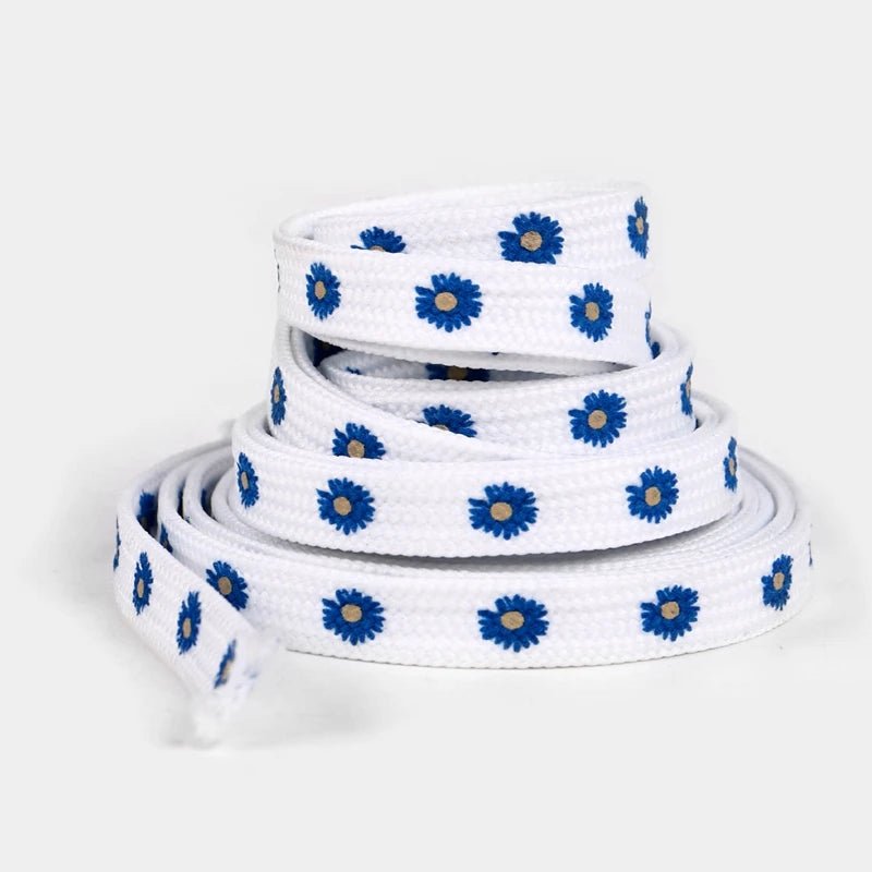 10 Colors Cotton Shoelaces Flat Daisy Flower Shoe laces Used For Young Students Little White Shoes Sneakers AF1 Shoelace 1 Pair - VigDeals