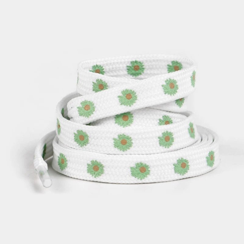 10 Colors Cotton Shoelaces Flat Daisy Flower Shoe laces Used For Young Students Little White Shoes Sneakers AF1 Shoelace 1 Pair - VigDeals