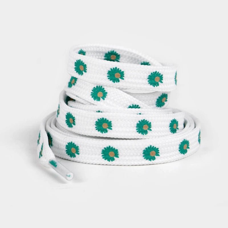10 Colors Cotton Shoelaces Flat Daisy Flower Shoe laces Used For Young Students Little White Shoes Sneakers AF1 Shoelace 1 Pair - VigDeals
