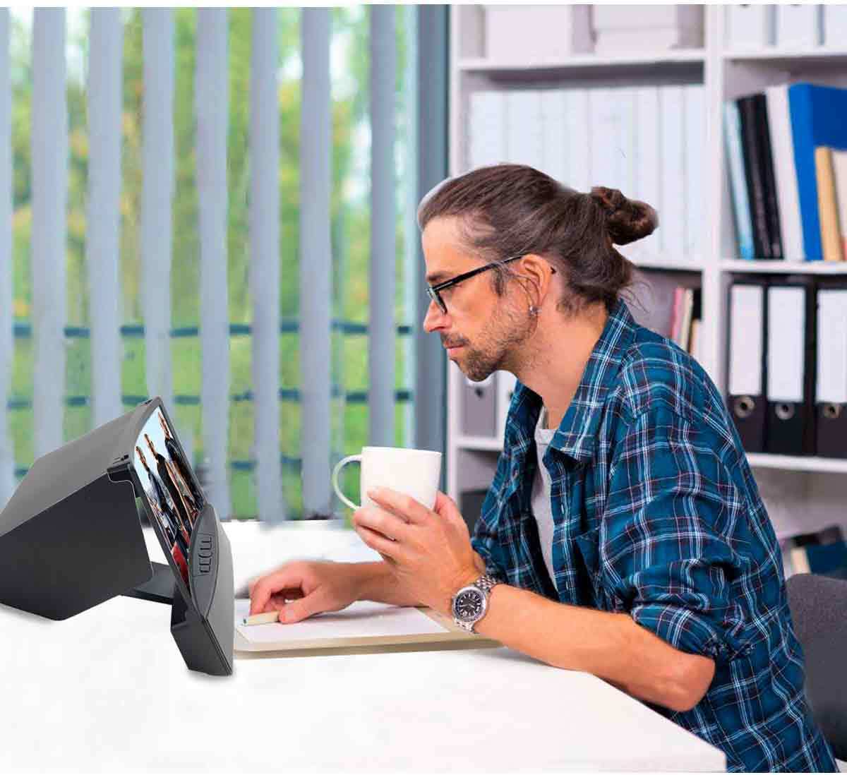 10 Inch Curved Screen Mobile Phone Screen Magnifier with Two Bluetooth Speaker - VigDeals