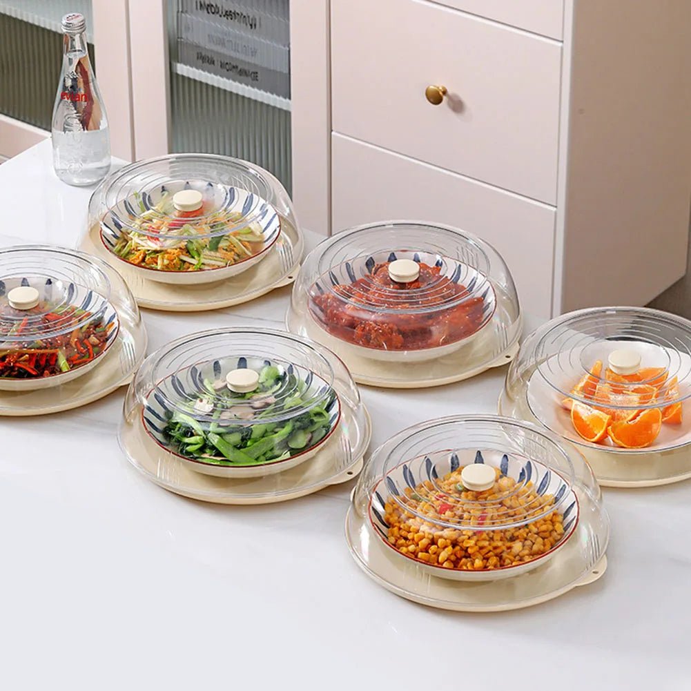 1/3 Pcs Stacked Storage Food Cover Clear Insulation Vegetable Cover Stackable with Transparent Lid Practical Kitchen Accessories - VigDeals