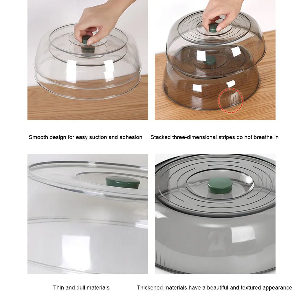 1/3 Pcs Stacked Storage Food Cover Clear Insulation Vegetable Cover Stackable with Transparent Lid Practical Kitchen Accessories - VigDeals
