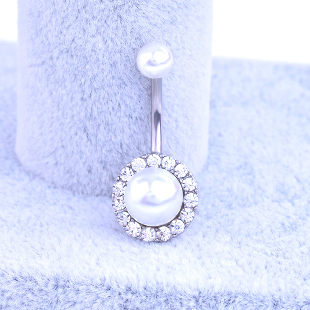 10 Styles Sexy Dangling Navel Belly Button Ring Oreja 14G Double Round Cubic Zirconia 316L Surgical Steel Belly Piercing Jewelry