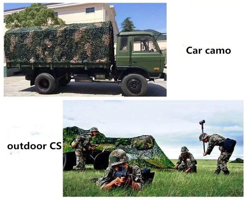 1.5x2m Outdoor Military Camouflage Net for Hunting Woodland Camo Netting Fabric Car Cover Awnings Camping Sun Shelter Tent Shade - VigDeals