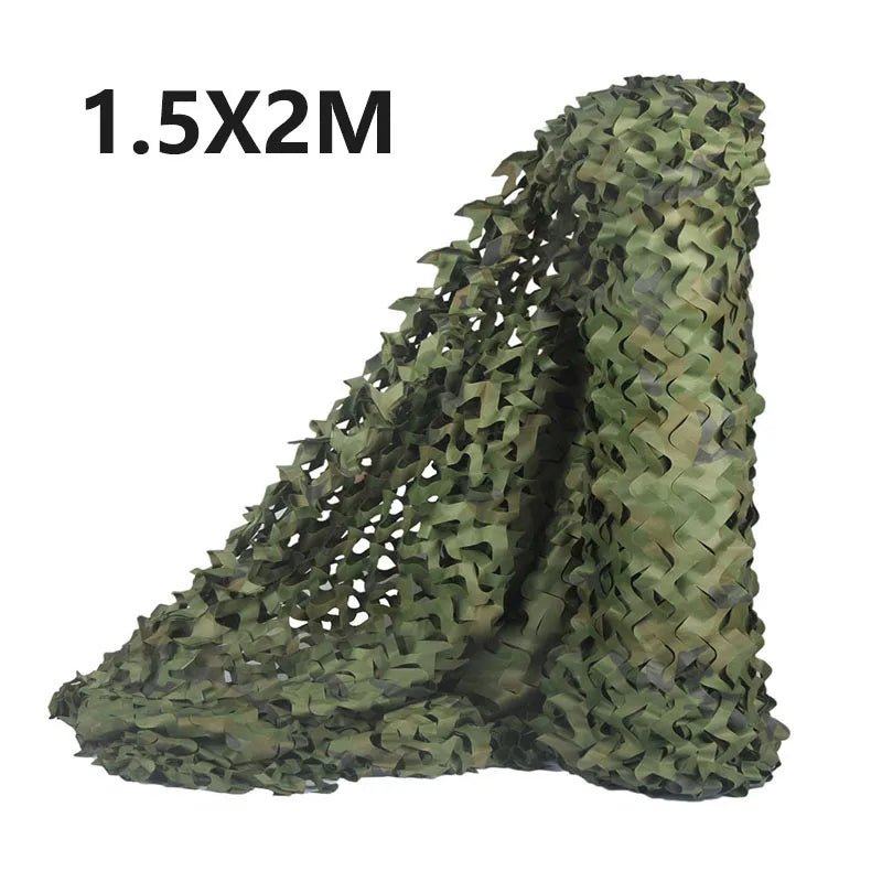 1.5x2m Outdoor Military Camouflage Net for Hunting Woodland Camo Netting Fabric Car Cover Awnings Camping Sun Shelter Tent Shade - VigDeals