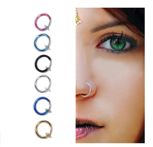 Spring Ear Clip Nose Clip Student Fake Earrings Fake Nose Ring Popular Jewelry