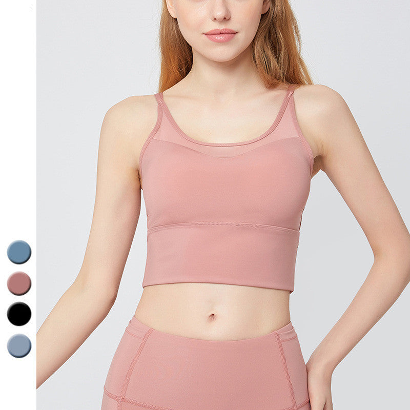 Mesh stitching yoga clothing