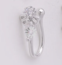 Women's Butterfly Water Drop Fake Perforated Nose Ring