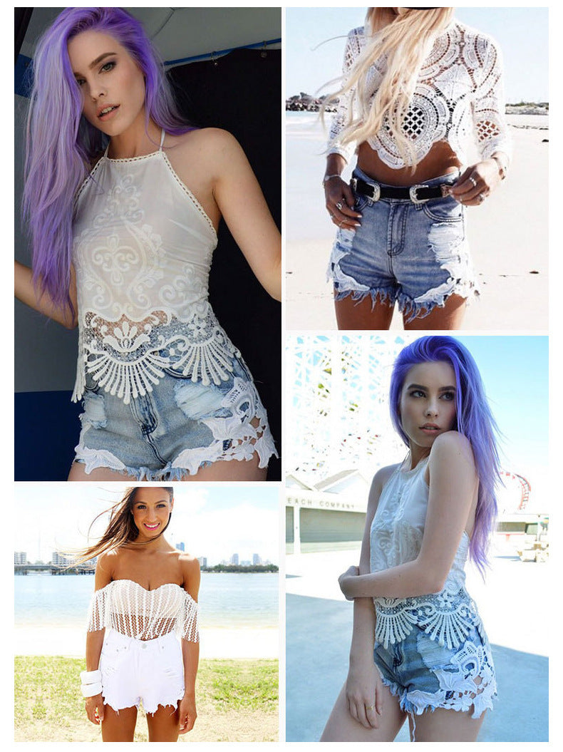 Women's jeans denim shorts hot pants