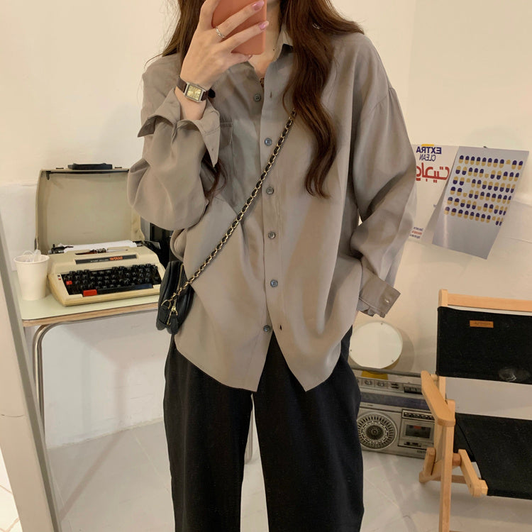 Retro Hong Kong style shirt women