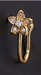 Women's Butterfly Water Drop Fake Perforated Nose Ring