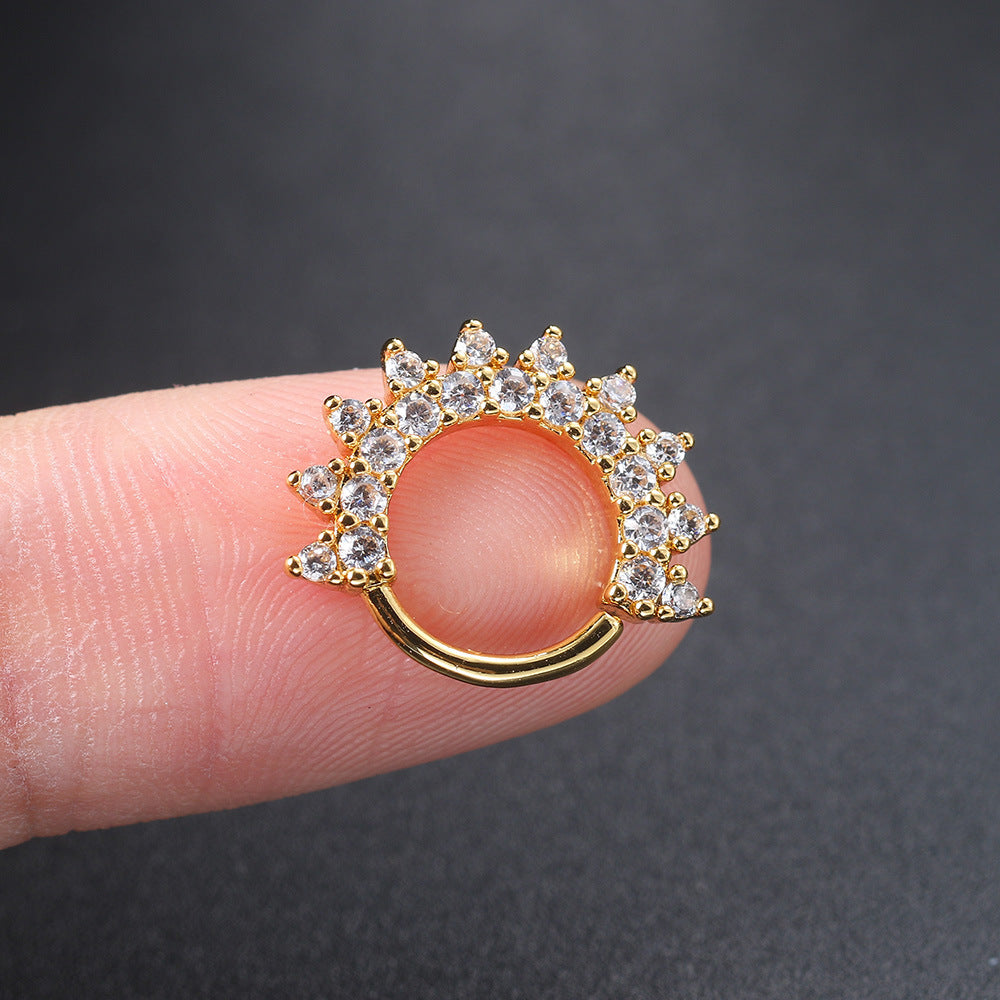 European And American Style Personalized Zircon Nose Ring