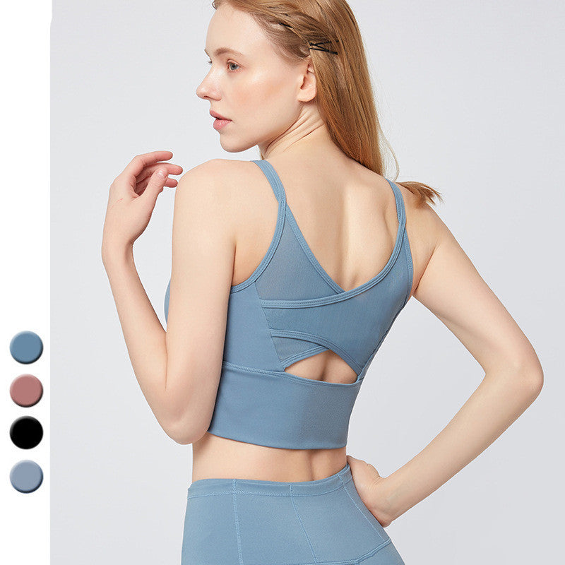 Mesh stitching yoga clothing